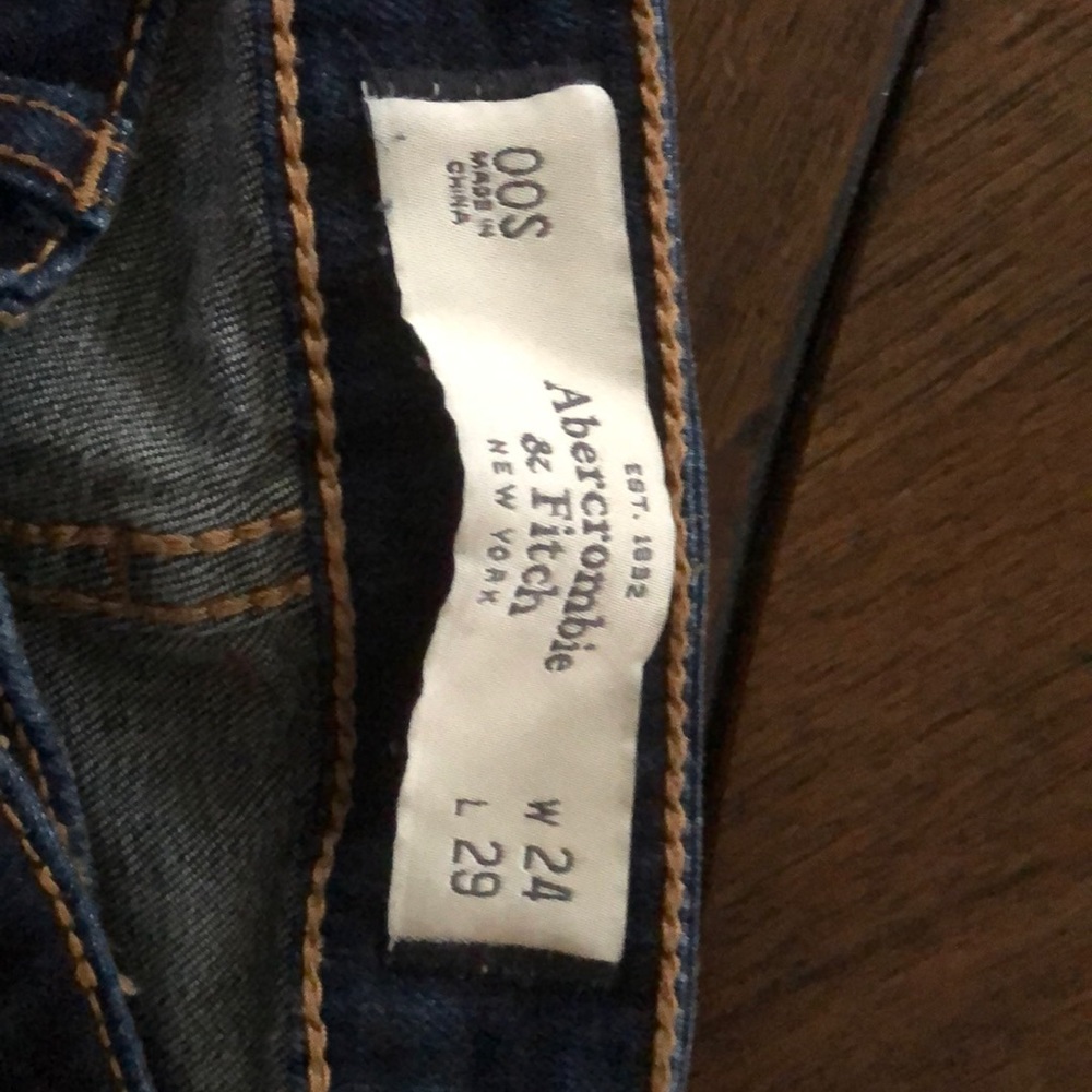 Abercrombie Jeans Size 24 waist and 29 length.
